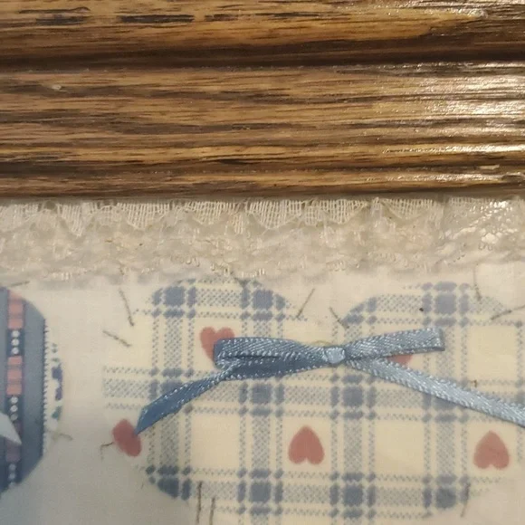 Handmade Antique Boutique Quilt Framed Art - Picture 2 of 3